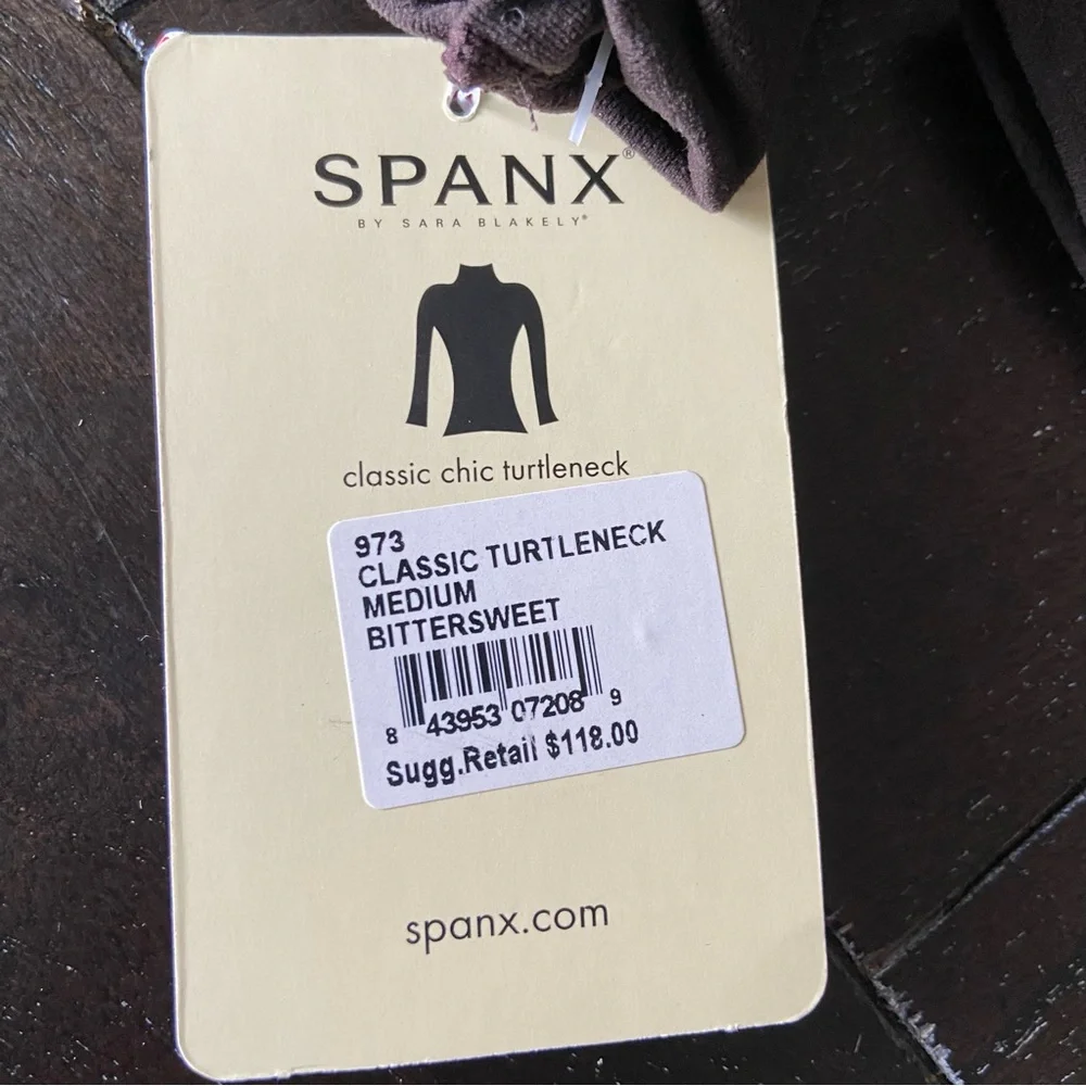 Spanx On Top And In Control Classic Turtleneck Bittersweet NWT Shaping Smoothing - Picture 9 of 10